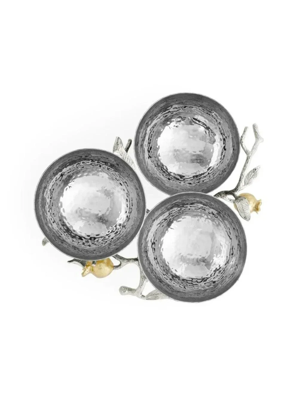 Michael Aram Pomegranate Silver and Gold Triple Bowl